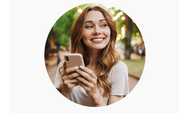 Woman with cell phone
