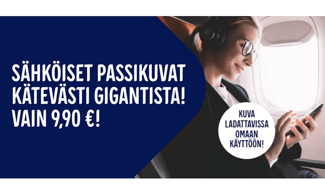 Sähköiset passikuvat Gigantista vain 9,90 €