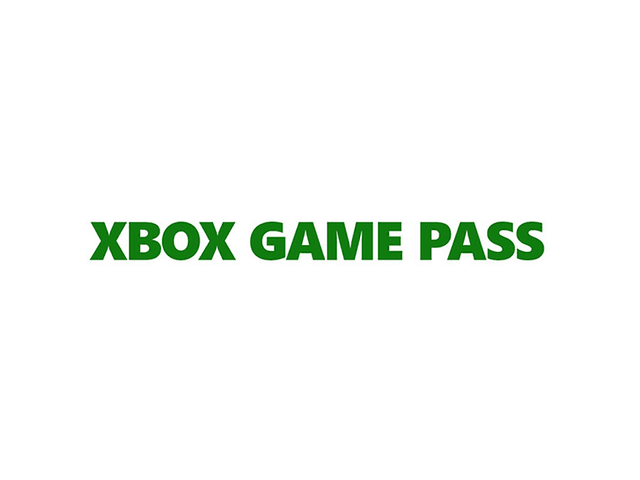 XBOX Game Pass skrevet med grønn tekst på hvit bakgrunn
