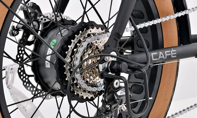 Close-up on el-bike wheel