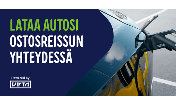 Lataa autosi ostoskäynnin aikana Gigantissa