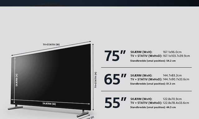 Dimension of a Sony Tv