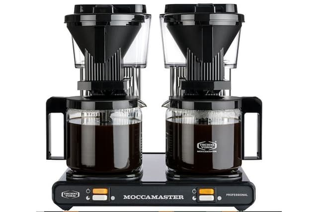 Produktbillede af sort kaffemaskine
