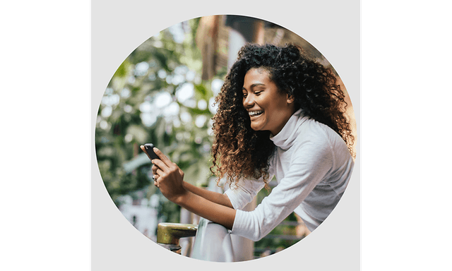 woman with mobile