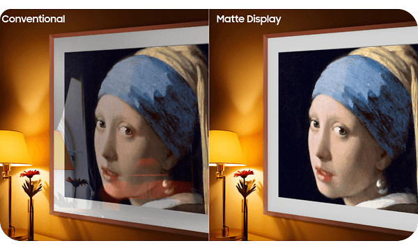 Samsung The Frame Lifestyle TV's matte display minimises reflections