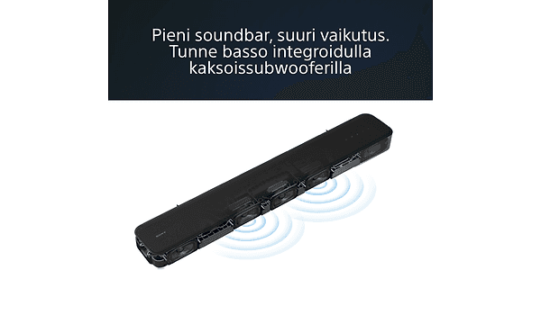 Kompakti HT-S2000 3.1-kanavainen Dolby Atmos® Soundbar ja suuri vaikutus sekä ääniaaltoja
