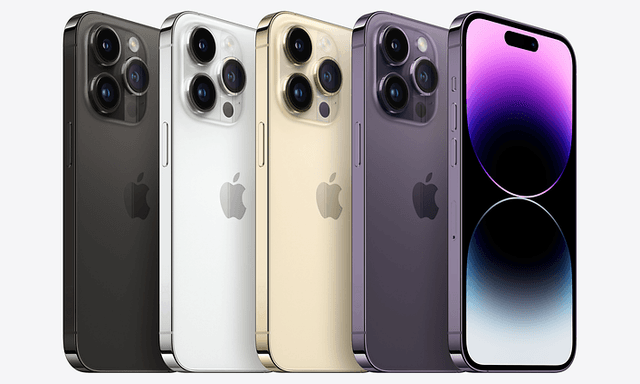 Telecom - iPhone switch - Five iPhones in a row and in various colors