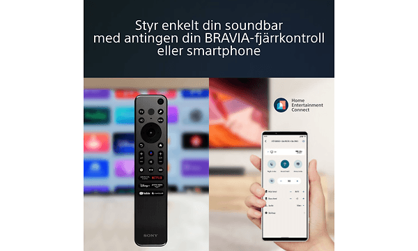 Both remote control and smartphone can be used for controlling the soundbar