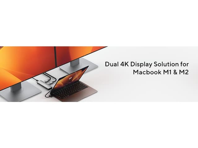LINQ Dual 4K-skjermløsning for Macbook M1 & M2