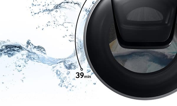 Superrask tøyvask med Super Speed 39 min på en Samsung WW90T986ASH-vaskemaskin