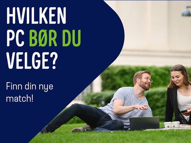 Banner med teksten: Hvilken PC bør du velge?