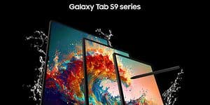 Billede af tre forskellige tablet i S9-serien på en sort baggrund