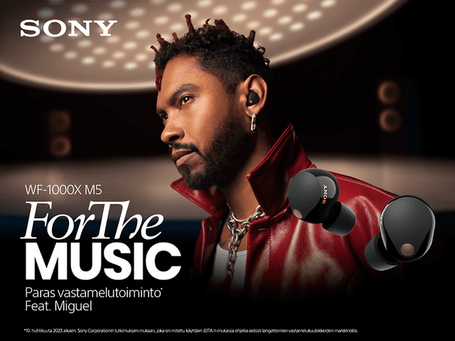 Sony WF-1000XM5 täysin langattomat in-ear kuulokkeet