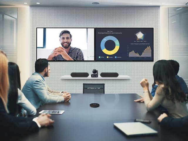 B2B - Tv and Digital signage - Meeting room with two screens