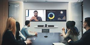 B2B - Tv and Digital signage - Meeting room with two screens