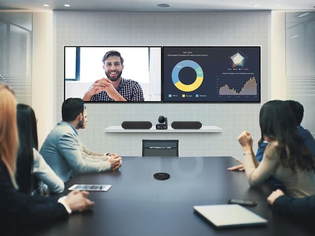 B2B - Tv and Digital signage - Meeting room with two screens