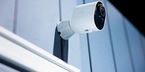 Surveillance camera on house