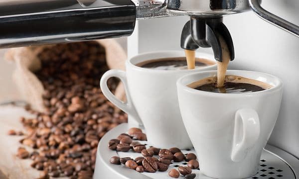 Espresso machine with Two coffee cups