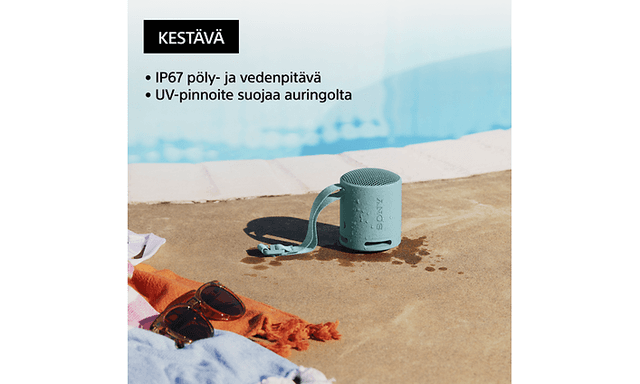 Sony SRS-XB100-kaiutin IP67-luokituksella