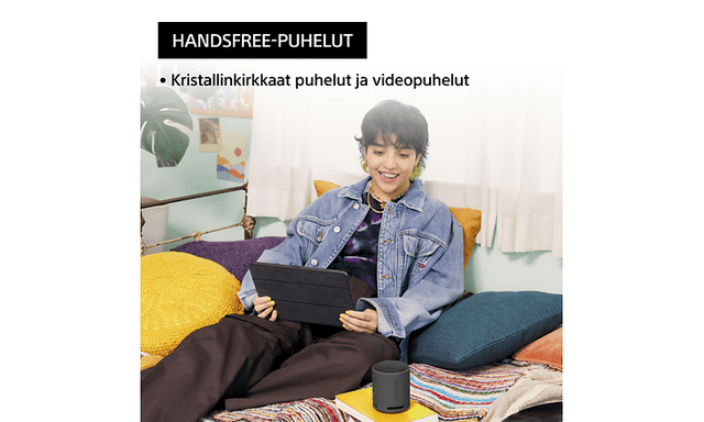 Handsfree-puhelut Sony SRS-B100 -kaiuttimella