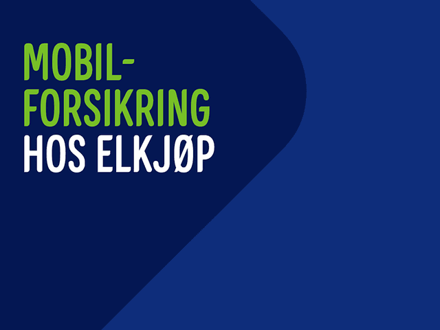 Banner med tekst "Mobilforksikring hos Elkjøp".