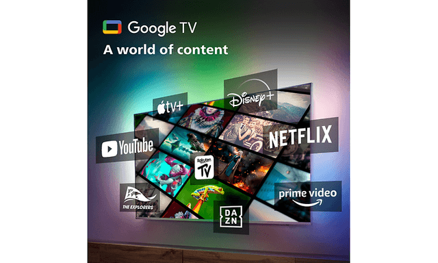 google TV with streaming logos