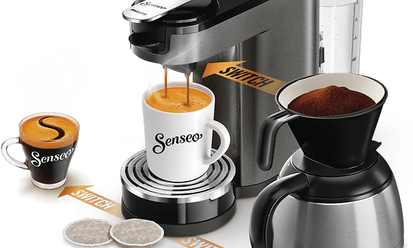 Senseo Switch kaffemaskin som kan göra både kaffe med hjälp av påsar och filter