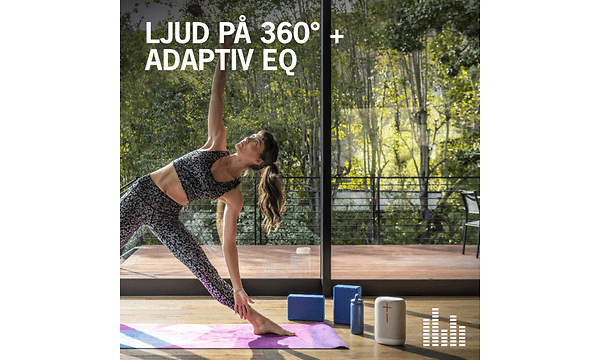 LJUD PÅ 360° + ADAPTIV EQ