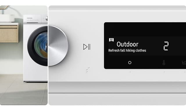 Samsung tvättmaskin med AI kontrollfunktion