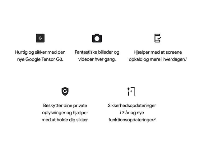 Google Pixel 8 - kort opsummering af features