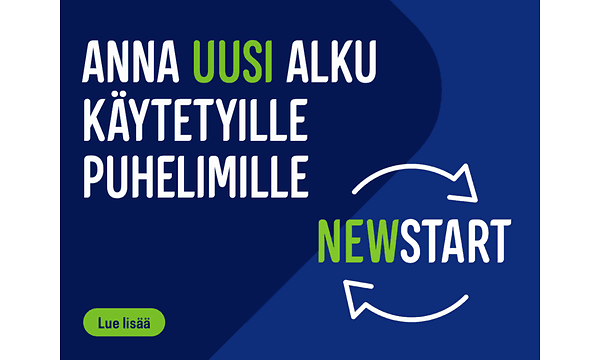 NewStart-banneri - anna uusi alku puhelimelle