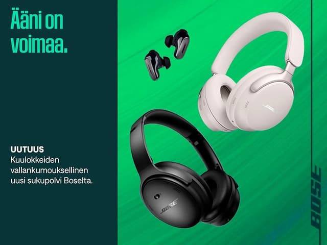 Bose QuietComfort -sarjan kuulokkeet ja nappikuulokkeet
