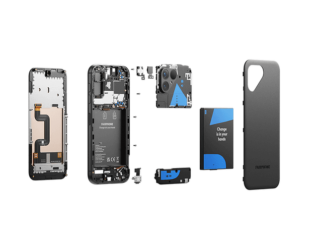 Fairphone 5 -älypuhelimen modulaarinen muotoilu tekee laitteen korjauksesta helppoa