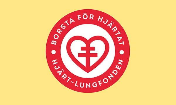 Round circle with Hjärt-lungfonden logo