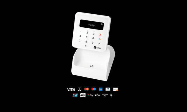 SumUp Air charger also functions as the card reader holder