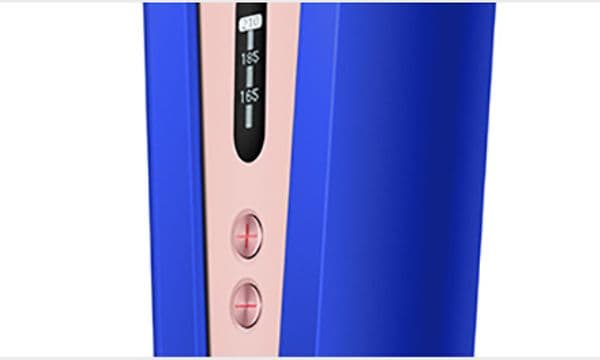 Nærbilde av Dyson Corrale™ rettetang Special Edition og dens varmeinnstillinger