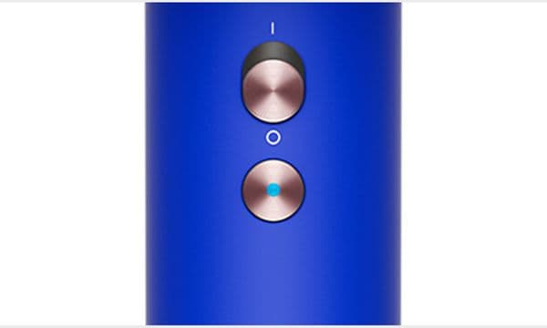 Close-up of the Dyson Supersonic Special edition hairdryer's cold air button