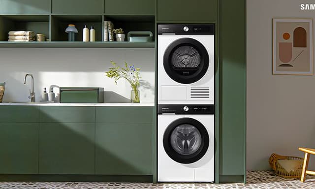 Samsung-pesukone ja kuivausrumpu