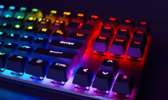 Gaming - Gaming Keyboard - RGB keyboard close up