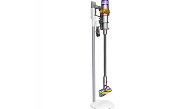 Dyson-støvsuger lader batteriet på Grab and Go-dokken
