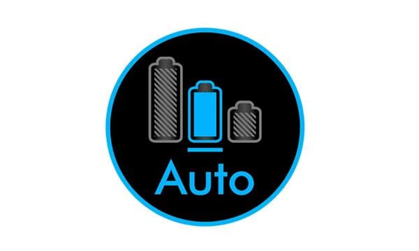 Dyson-pölynimurin LCD-näytön Auto mode -kuvake