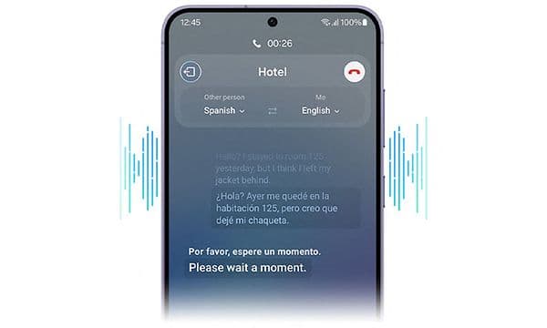 Galaxy S24 -älypuhelimen Live Translate -toiminto