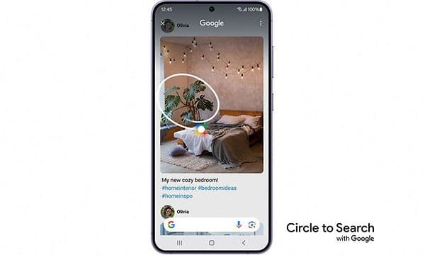 Circle to Search with Google -toiminto Galaxy S24 -älypuhelimessa