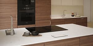 Epoq - Epoq Edge Dark Oak -puukeittiö - Silestone Quartz -kvartsityötaso