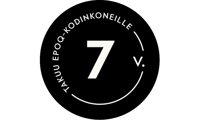 Epoq - takuu - 7 vuoden takuu Epoq-kodinkoneille
