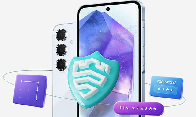 Samsung Galaxy A55 med Samsung Knox Vault