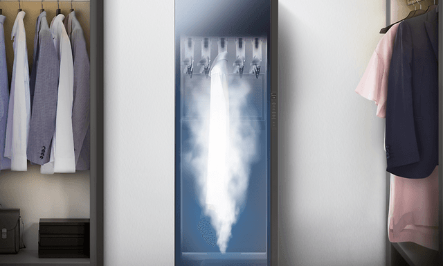 Dampskab med JetSteam-funktion, der hurtigt og nemt opfrisker dit tøj
