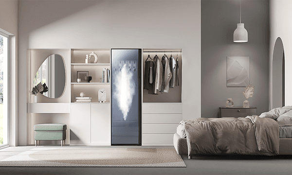 Samsung AirDresser del av interiøret i et moderne soverom