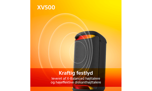 Sony XV500 festhøjttaler med kraftfuld lyd
