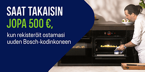 Bosch-kodinkoneet ja cashback-hyvitys